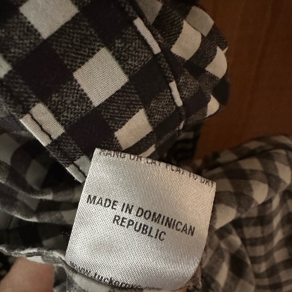 Tucker Black and White Gingham Midi Dress w/ Dolman Sleeves Medium - Picture 7 of 12